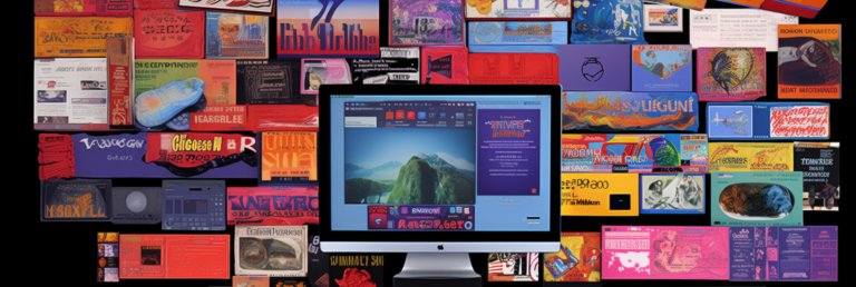 Collage of old websites poorly designed